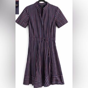 Brooks Brothers Striped Shirt Dress | Size 4 | Short Sleeve Button Front